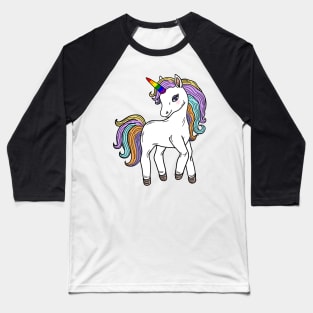 Gay Pride Rainbow Unicorn Baseball T-Shirt